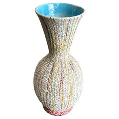 Italian Multicoloured Mid Century Modern Ceramic Vase 1960s 