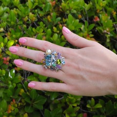 Italian Multigem Ring with 18K Gold