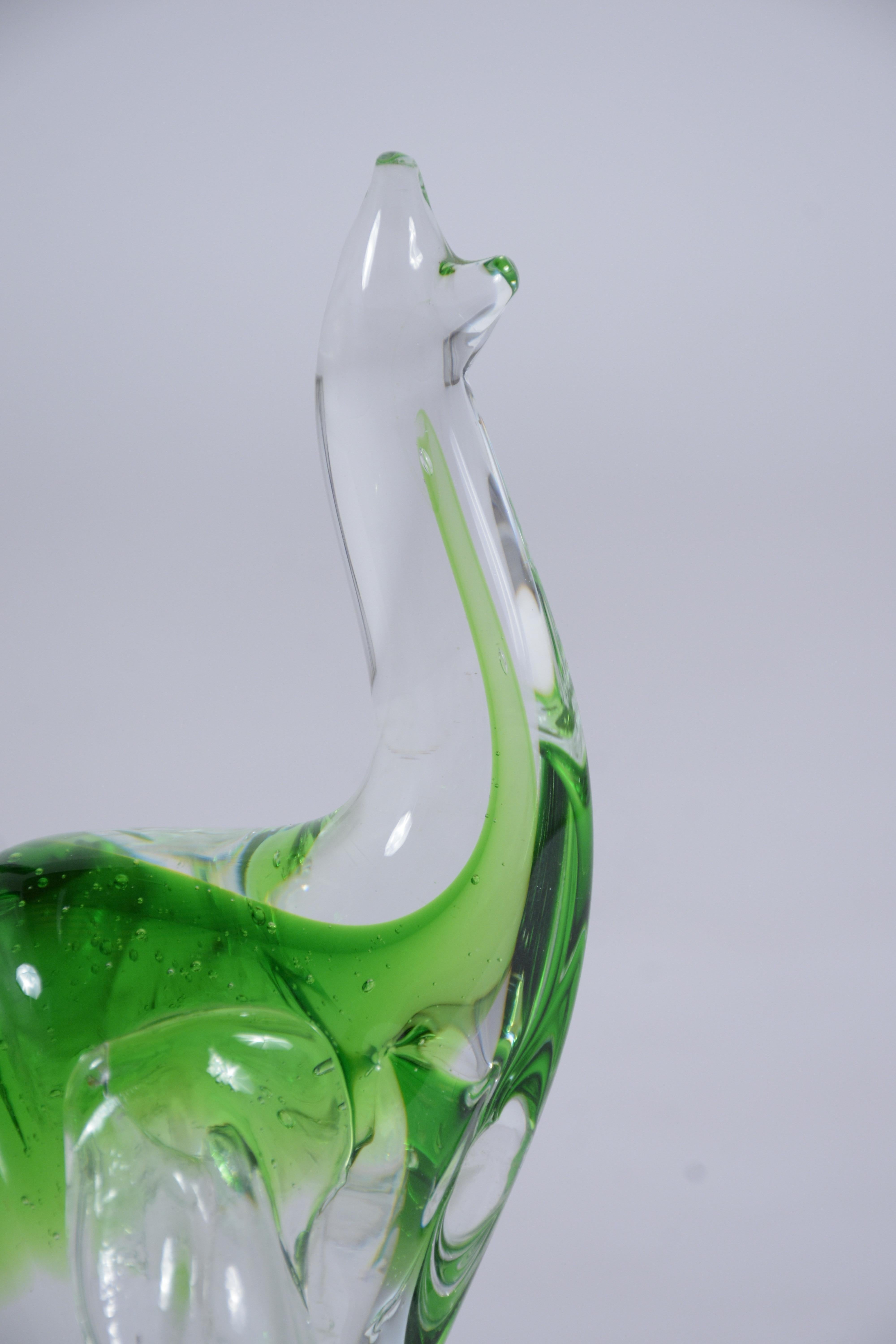 Hand-Crafted Italian Glass Murano Style Elephant For Sale