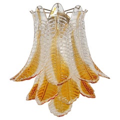 Italienisch Murano Bernstein Fleck Felci Glas Wandleuchten