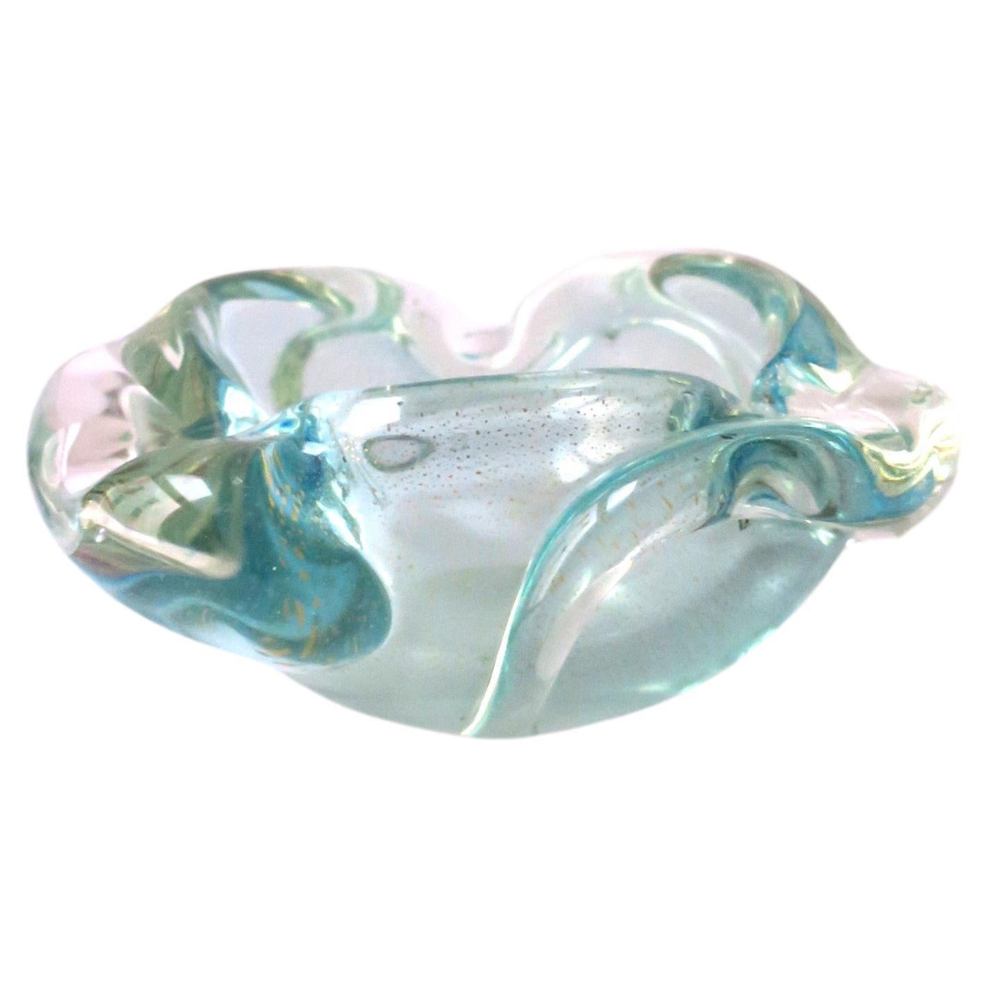 Italian Murano Art Glass Bowl Seguso Style For Sale