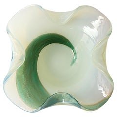 Bol d'art italien en verre de Murano de style Seguso