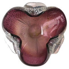 Ciotola in vetro artistico italiano di Murano in stile Seguso