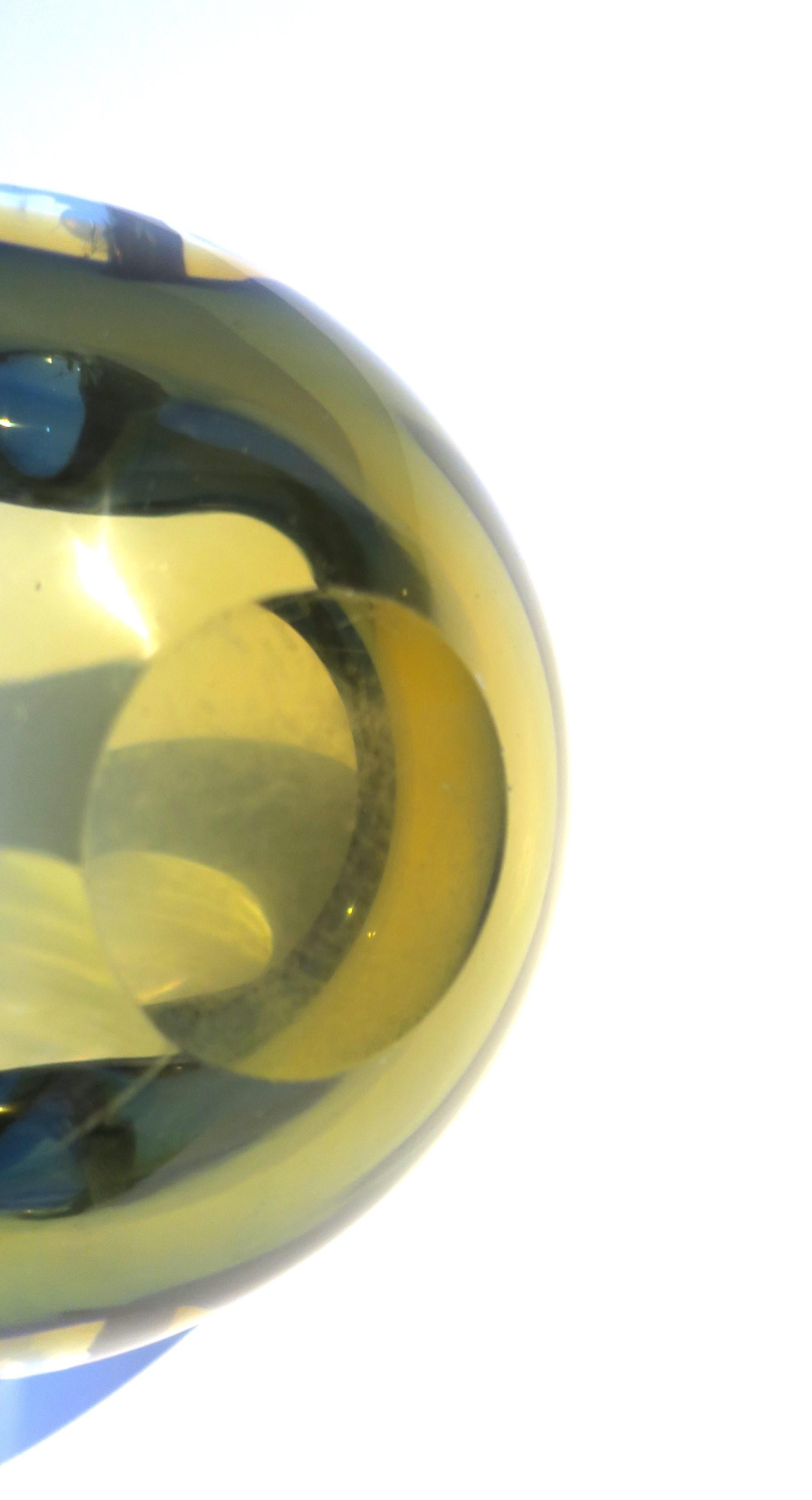 Italian Murano Art Glass Bowl Sommerso Barbini Style For Sale 2