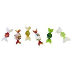Modern Italian Murano Art Glass Candy Pieces Modern Italian Murano Art Glass Candy Pieces
