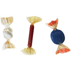 Italian Murano Art Glass Candy Pieces, Italy, 1960s