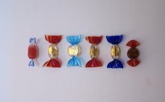 Italian Murano Art Glass Candy, Set of 6