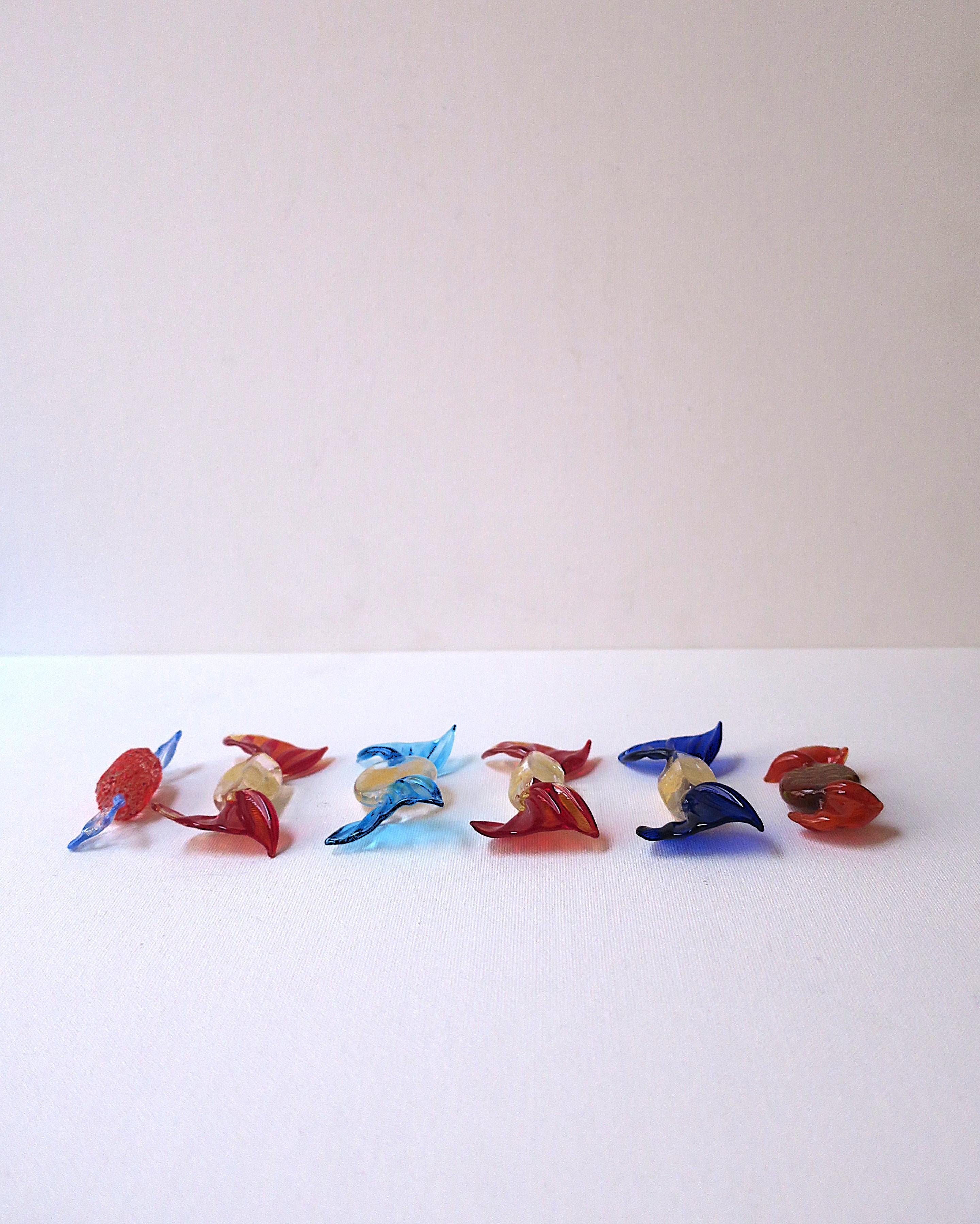 Candy Italian Murano Art Glass, lot de 6 Excellent état - En vente à New York, NY