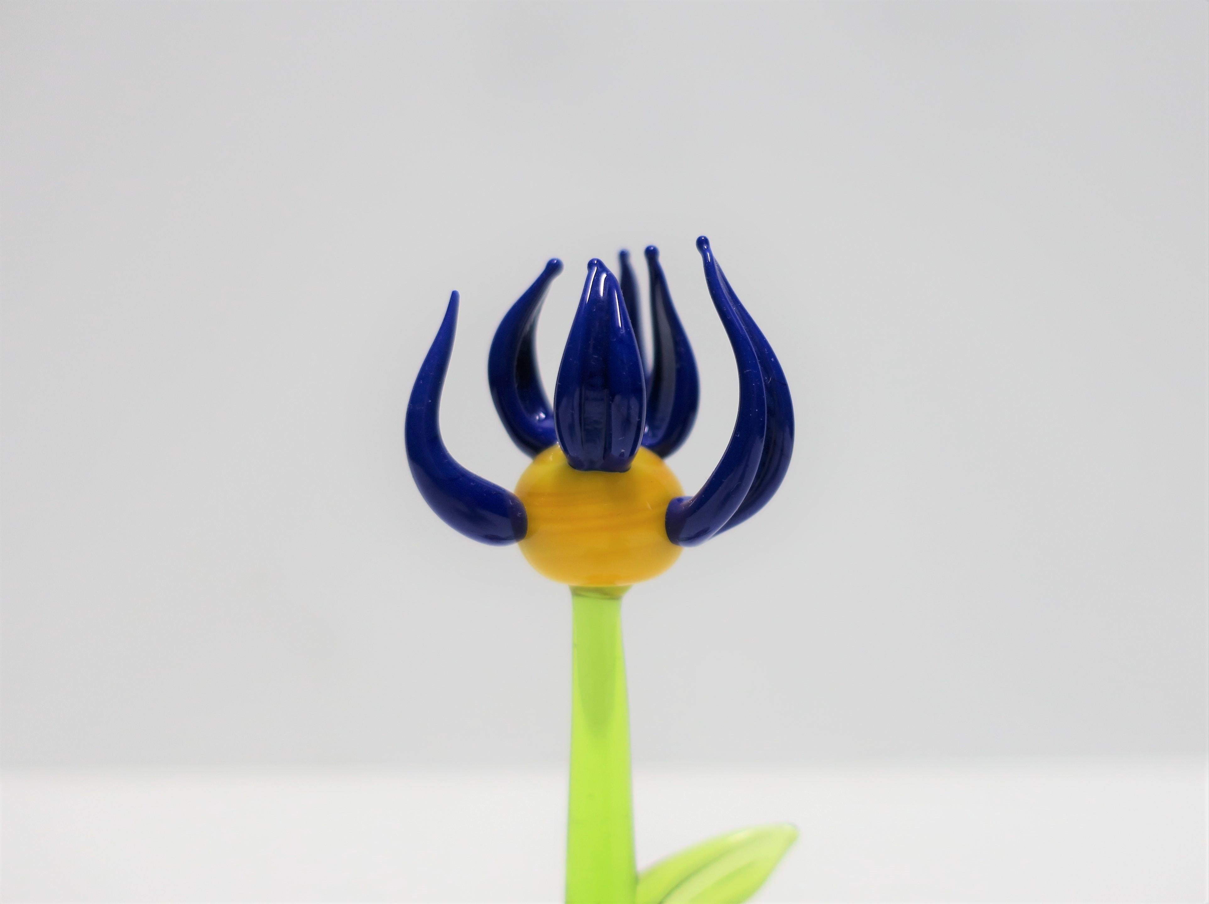 Italian Murano Art Glass Flower Sculpture (Glaskunst)