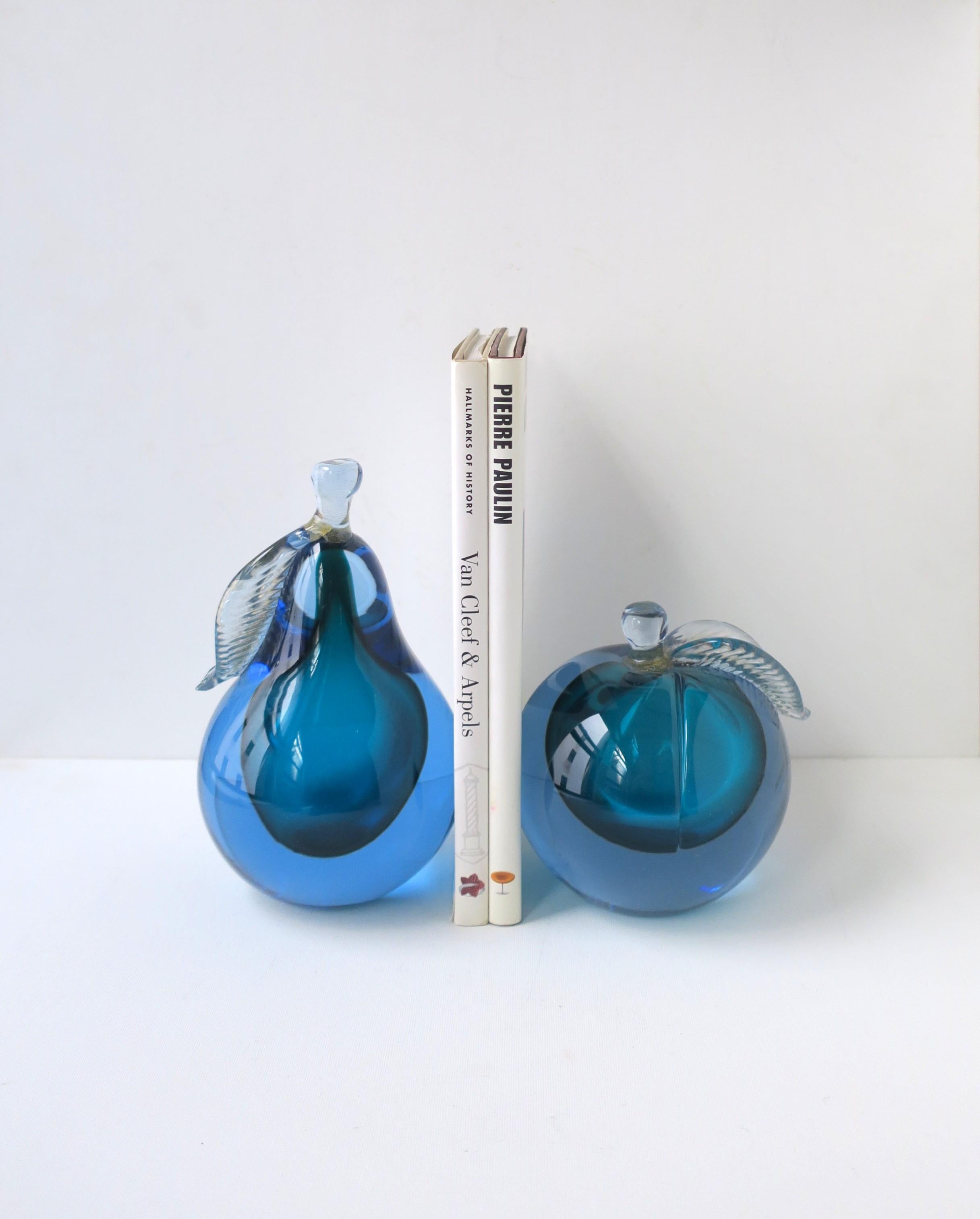 20ième siècle Serre-livres italiens en verre d'art de Murano en vente