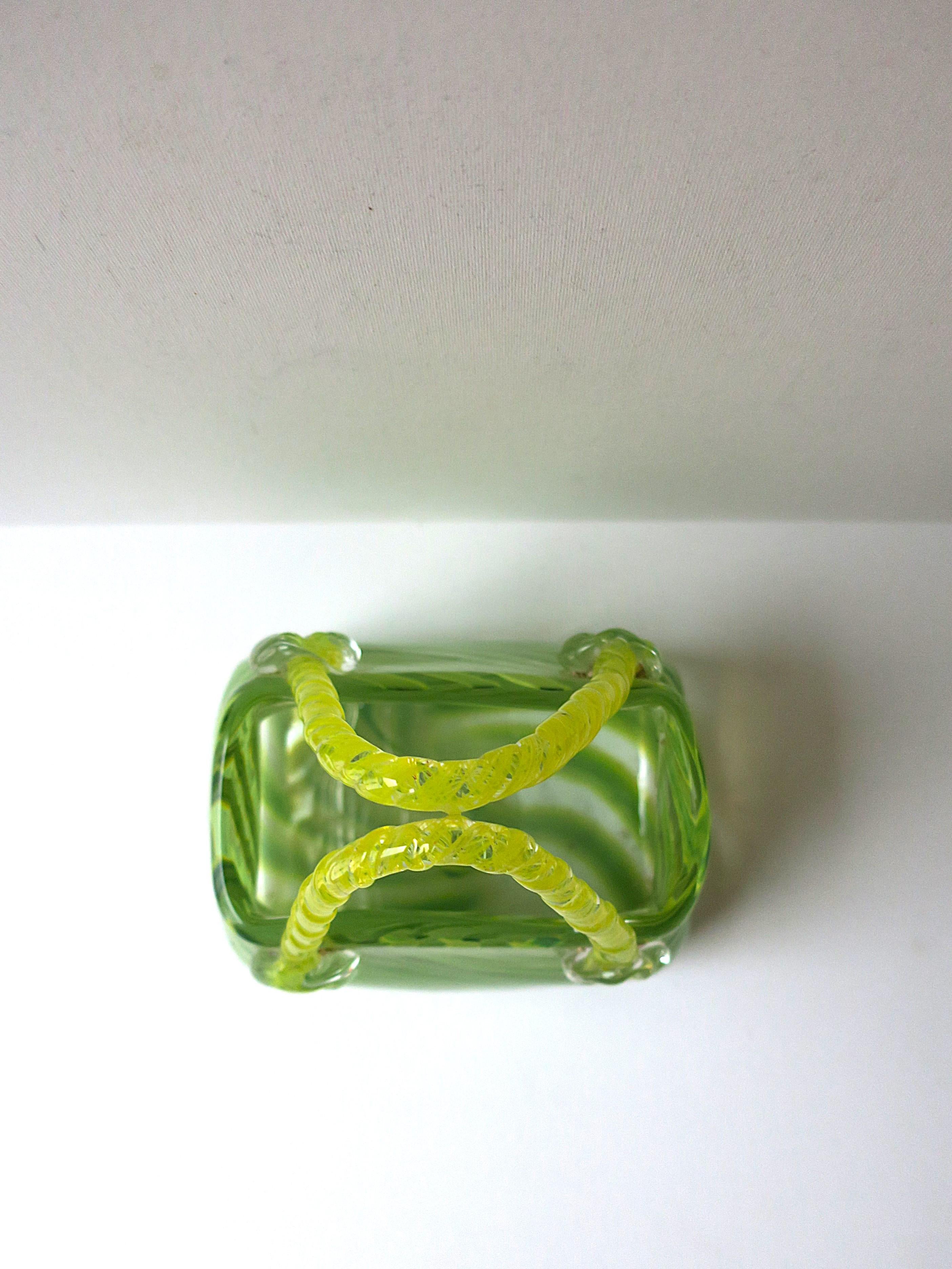 Italian Murano Art Glass Handbag Purse Vase For Sale 4