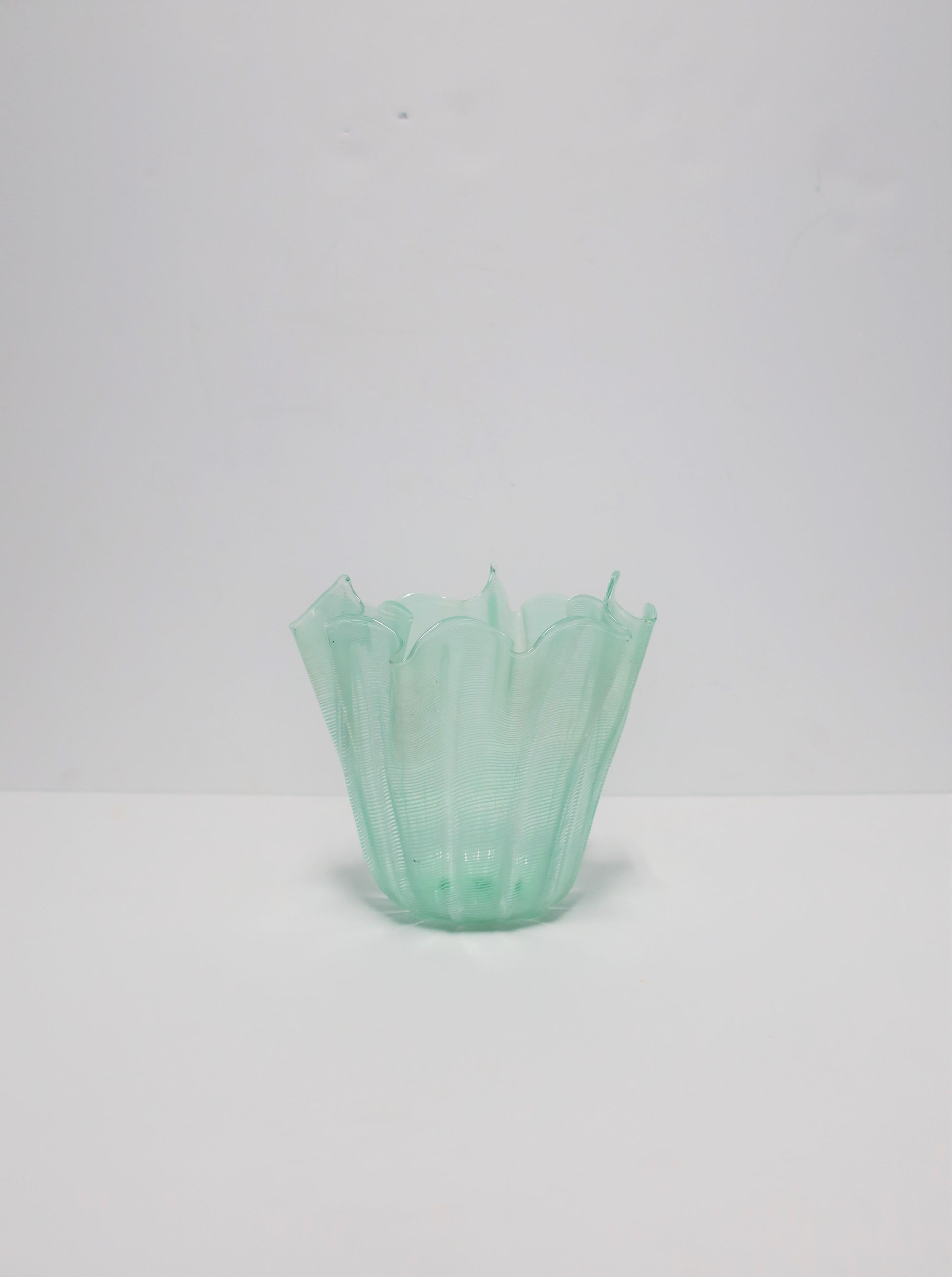 murano glass handkerchief vase