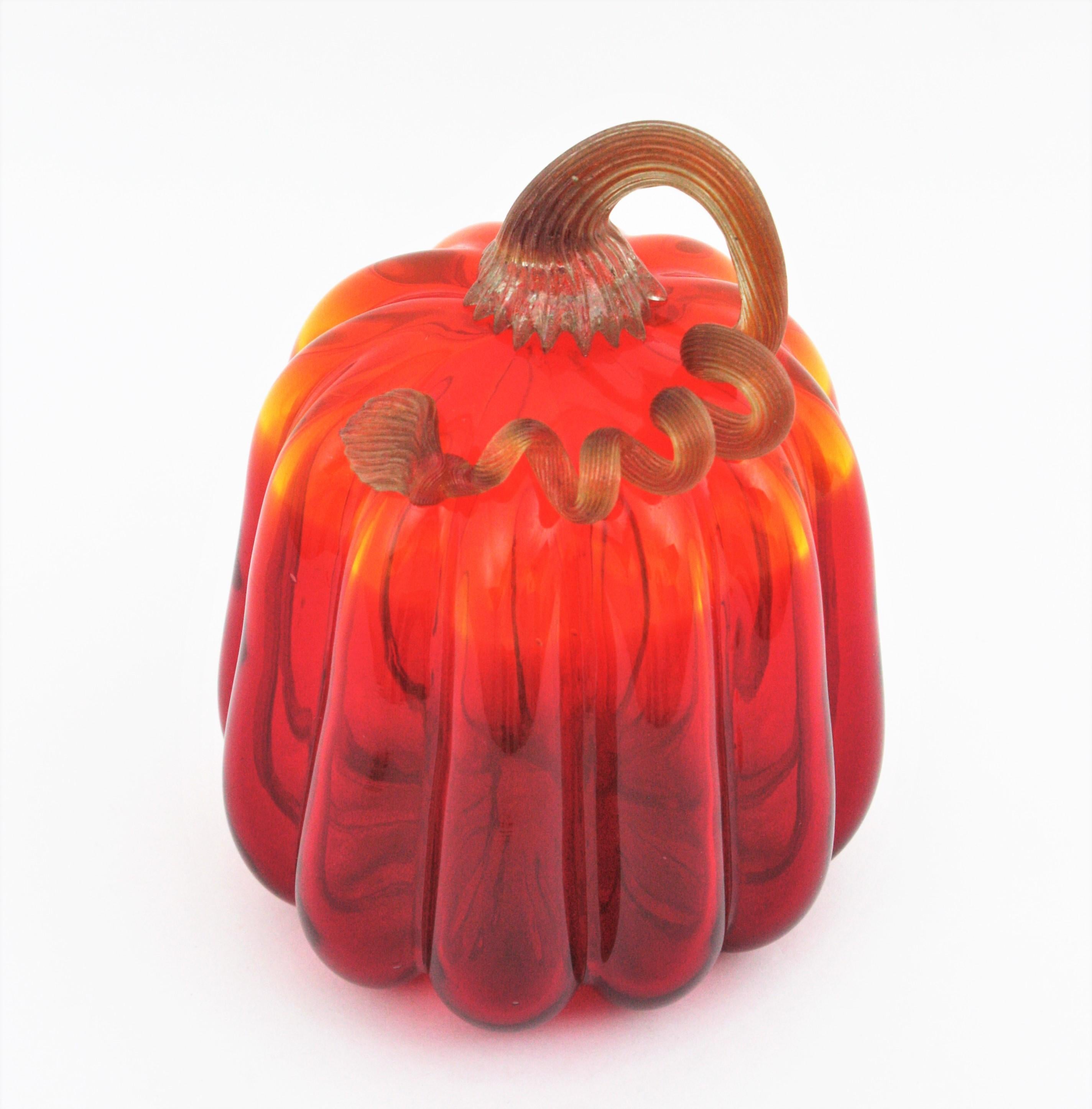 large glass pumpkin