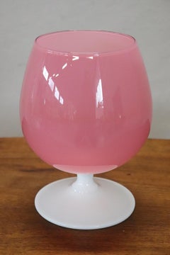 Italian Murano Art Glass Pink Vase, Circa 1960s