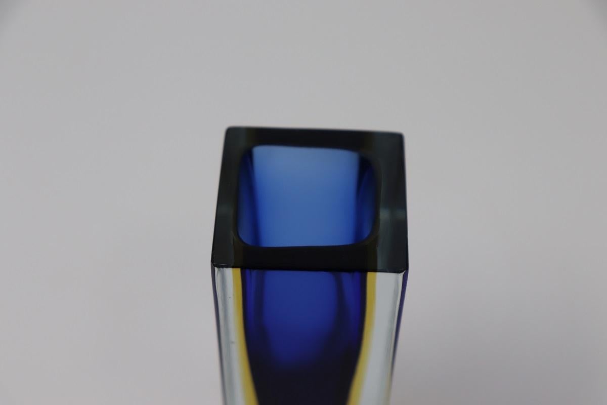 Piccolo vaso blu in vetro artistico di Murano, Flavio Poli per Seguso, anni '70 in vendita 4