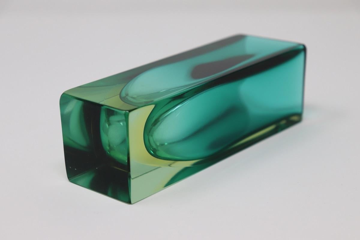 Vetro artistico Vaso piccolo in vetro artistico italiano di Murano di Flavio Poli per Seguso, anni '70 in vendita