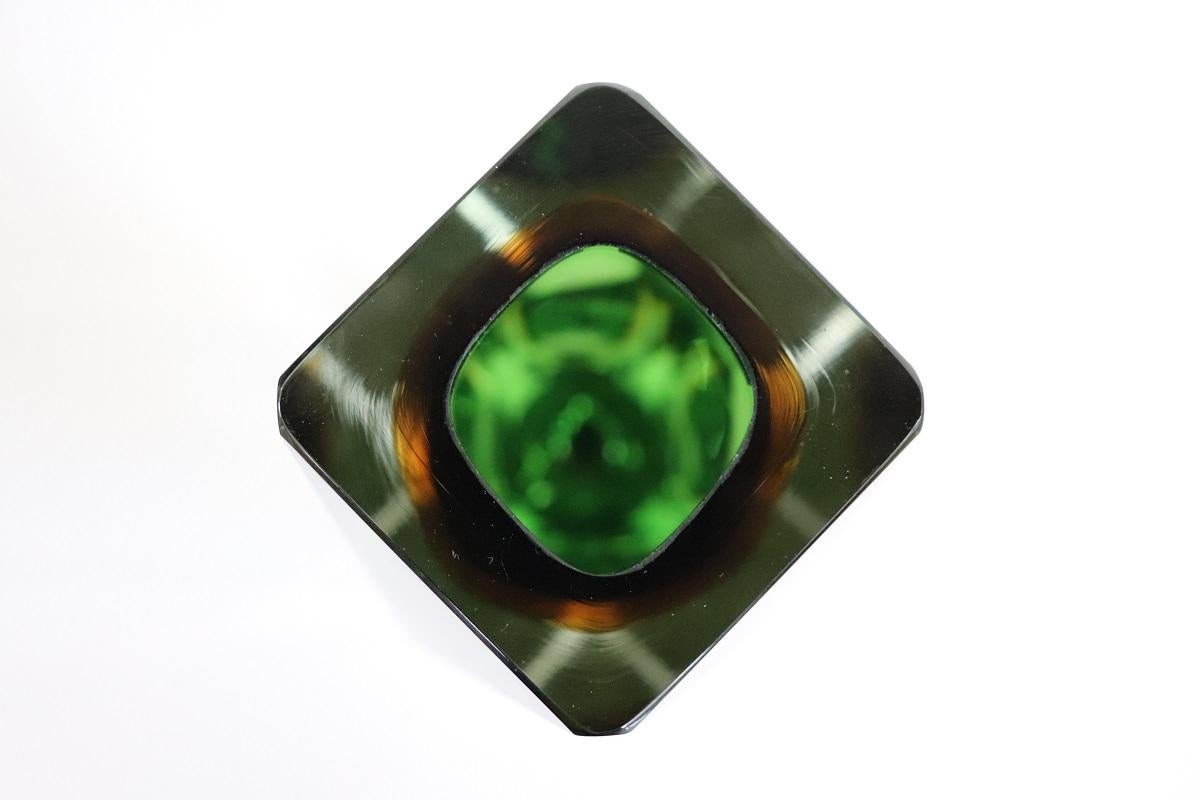 Vaso alto in vetro artistico di Murano di Flavio Poli, anni '60 con etichetta originale in vendita 2
