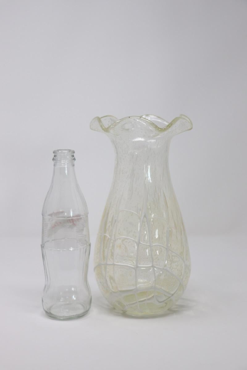 Vaso trasparente in vetro artistico italiano di Murano in vendita 5