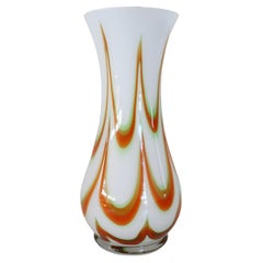 Vintage Italian Murano Art Glass Vase with Kinetic Decoration, 1960s