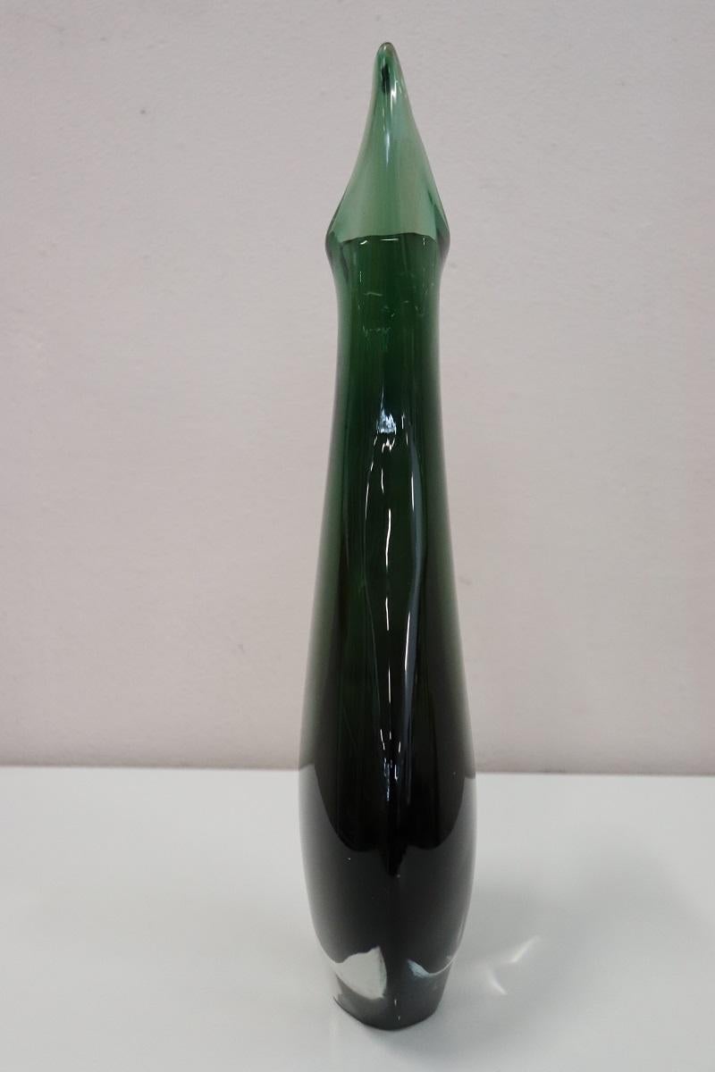 Italian Murano Artistic Glass Large Vase by Flavio Poli for Seguso, 1960s For Sale 1