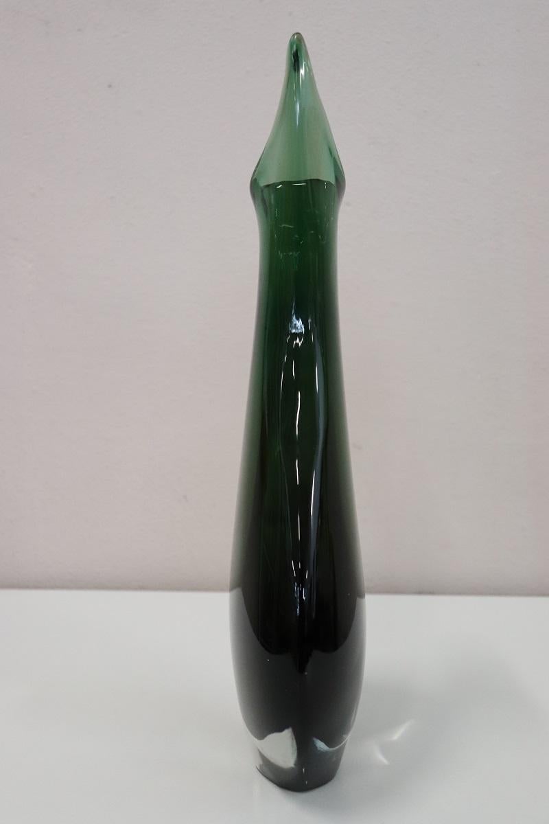 Grand vase italien en verre artistique de Murano par Flavio Poli pour Seguso, années 1960 en vente 1