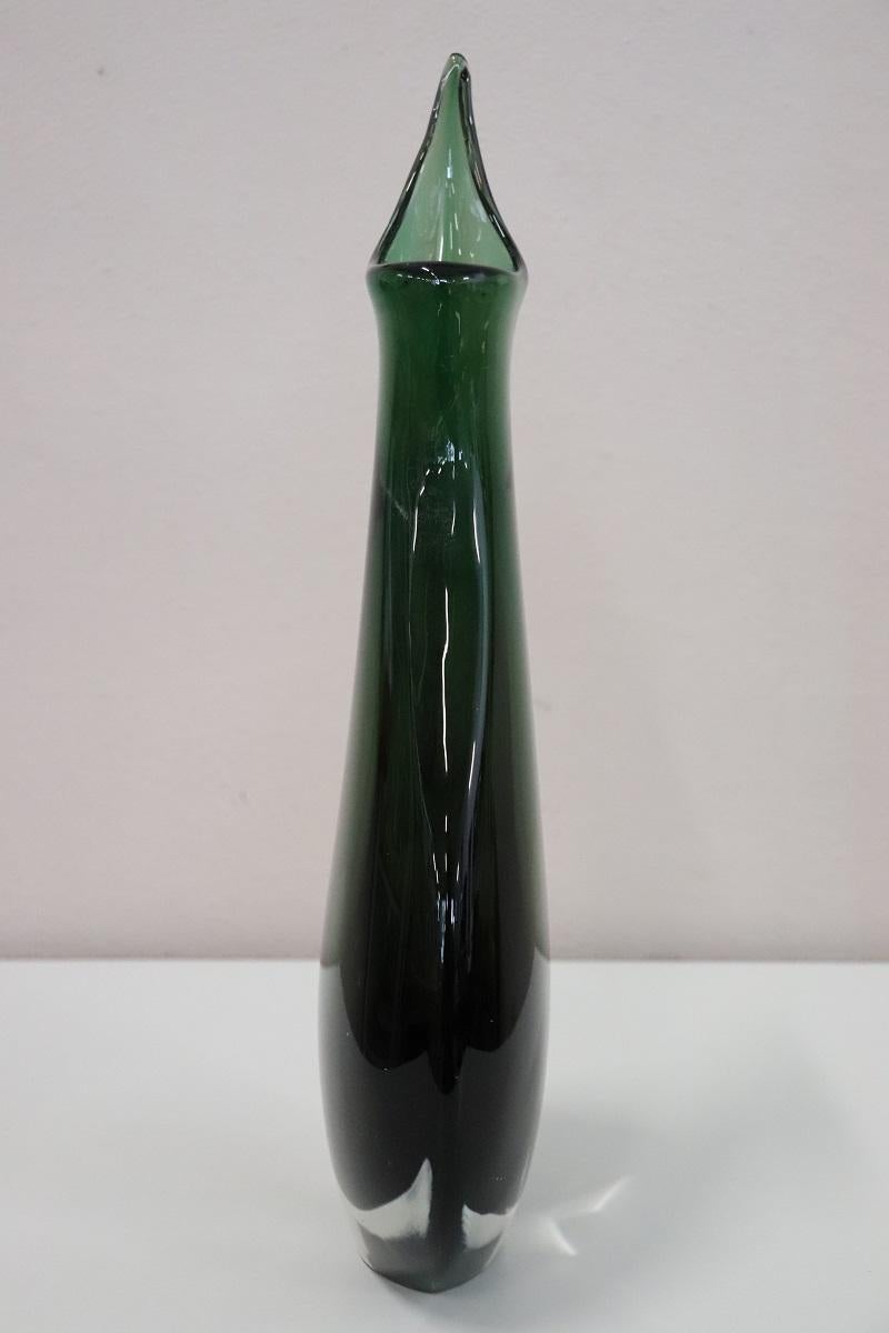 Grand vase italien en verre artistique de Murano par Flavio Poli pour Seguso, années 1960 en vente 3