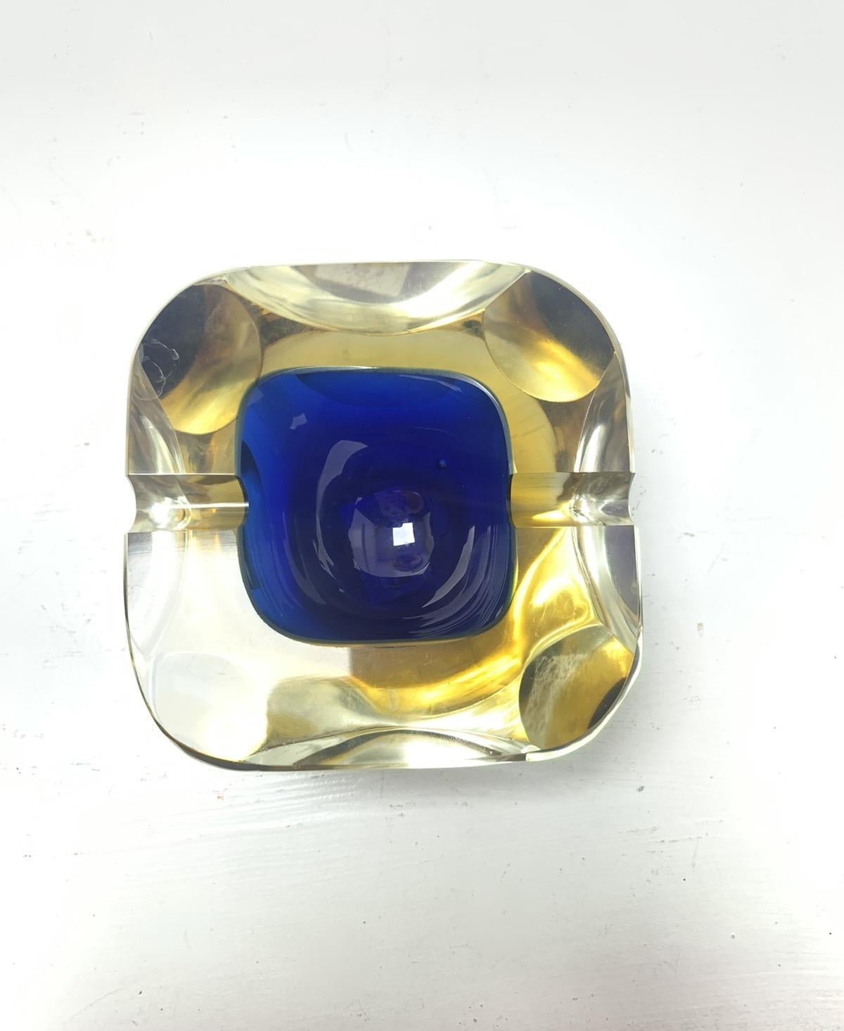 Italian Murano Ashtray by Flavio Poli, 1960's, '50152' In Good Condition For Sale In Budapest, HU