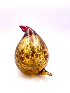Italian Murano Bird Mouth Blown Glass Sculpture