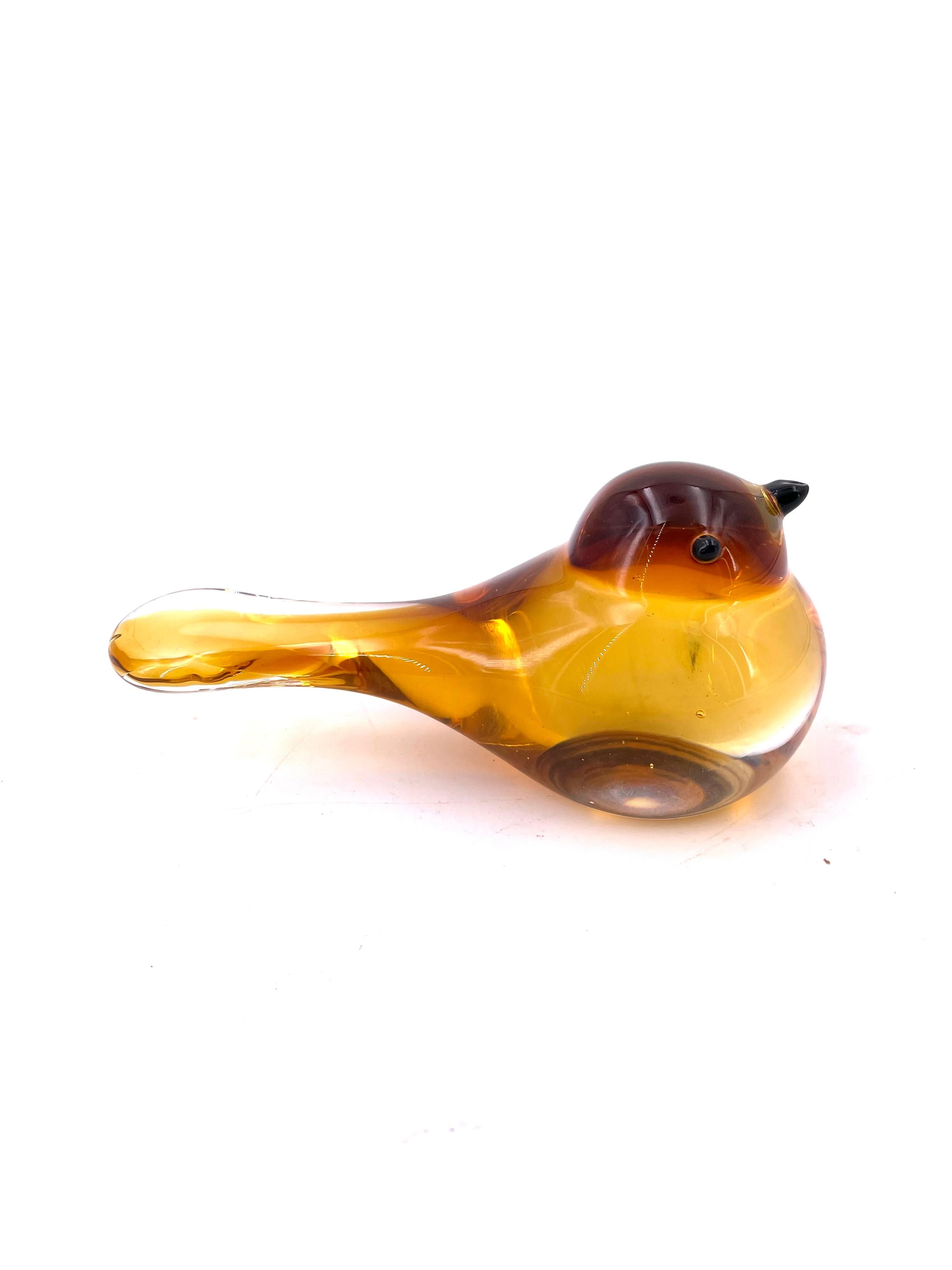 Mid-Century Modern Italian Murano Bird Mouth Blown Glass Sculpture