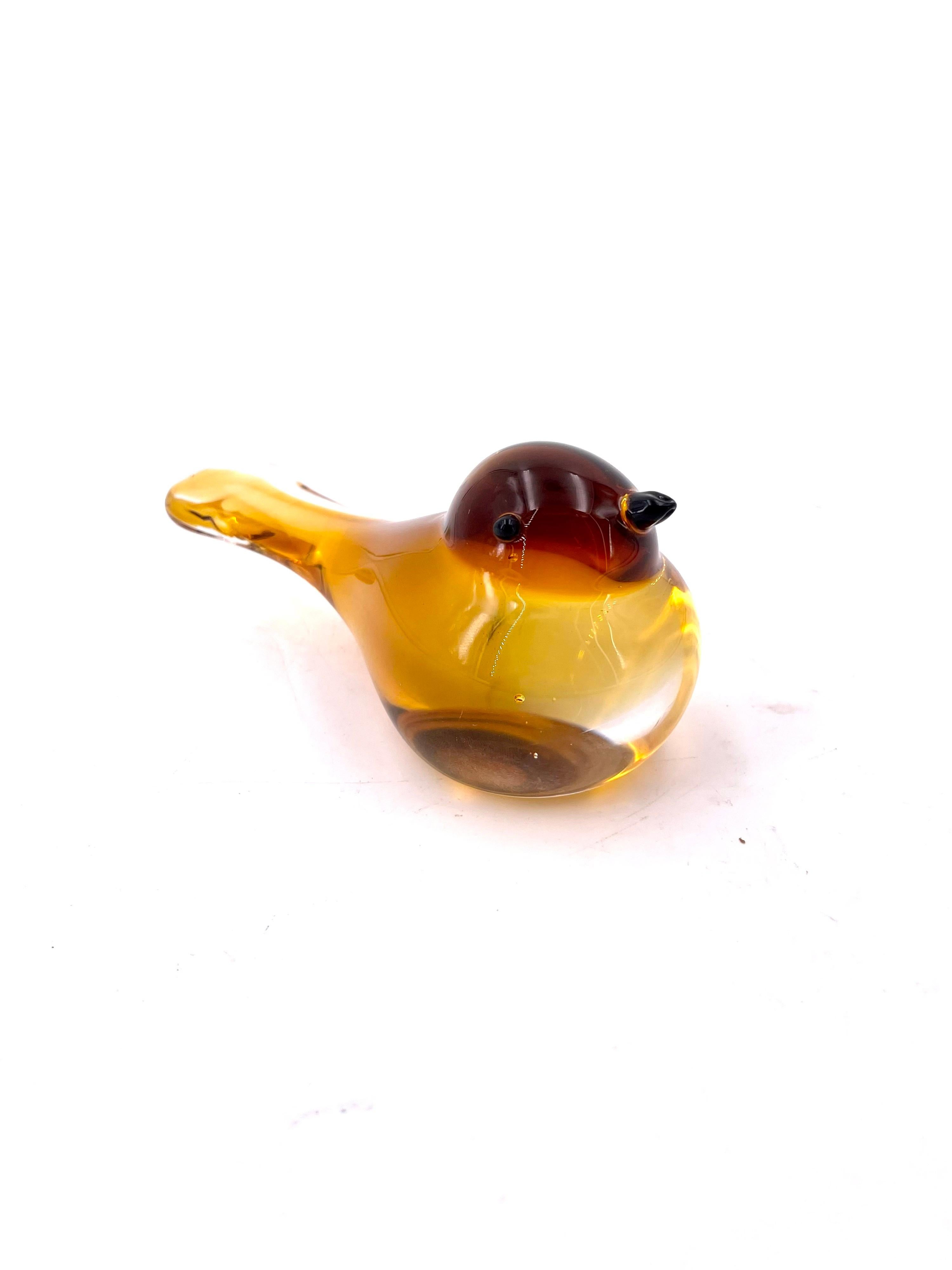 Italian Murano Bird Mouth Blown Glass Sculpture In Excellent Condition In San Diego, CA