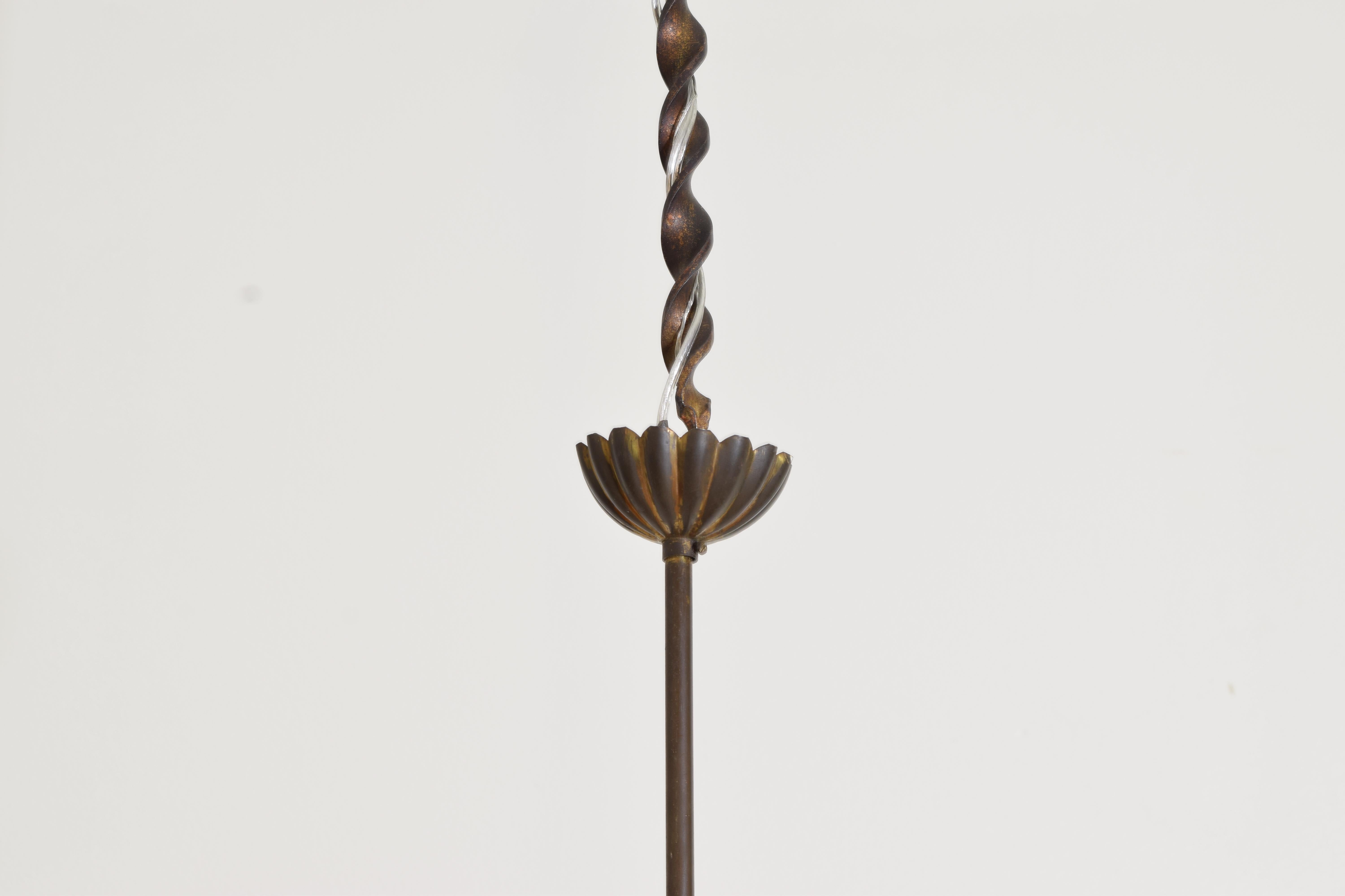 Italian, Murano, Blown Glass 1-Light Pendant, 1st half 20th century For Sale 4