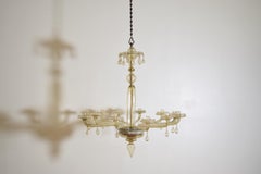 Italian, Murano, Blown Glass 12-Light Chandelier, Large Diameter, ca. 1930's