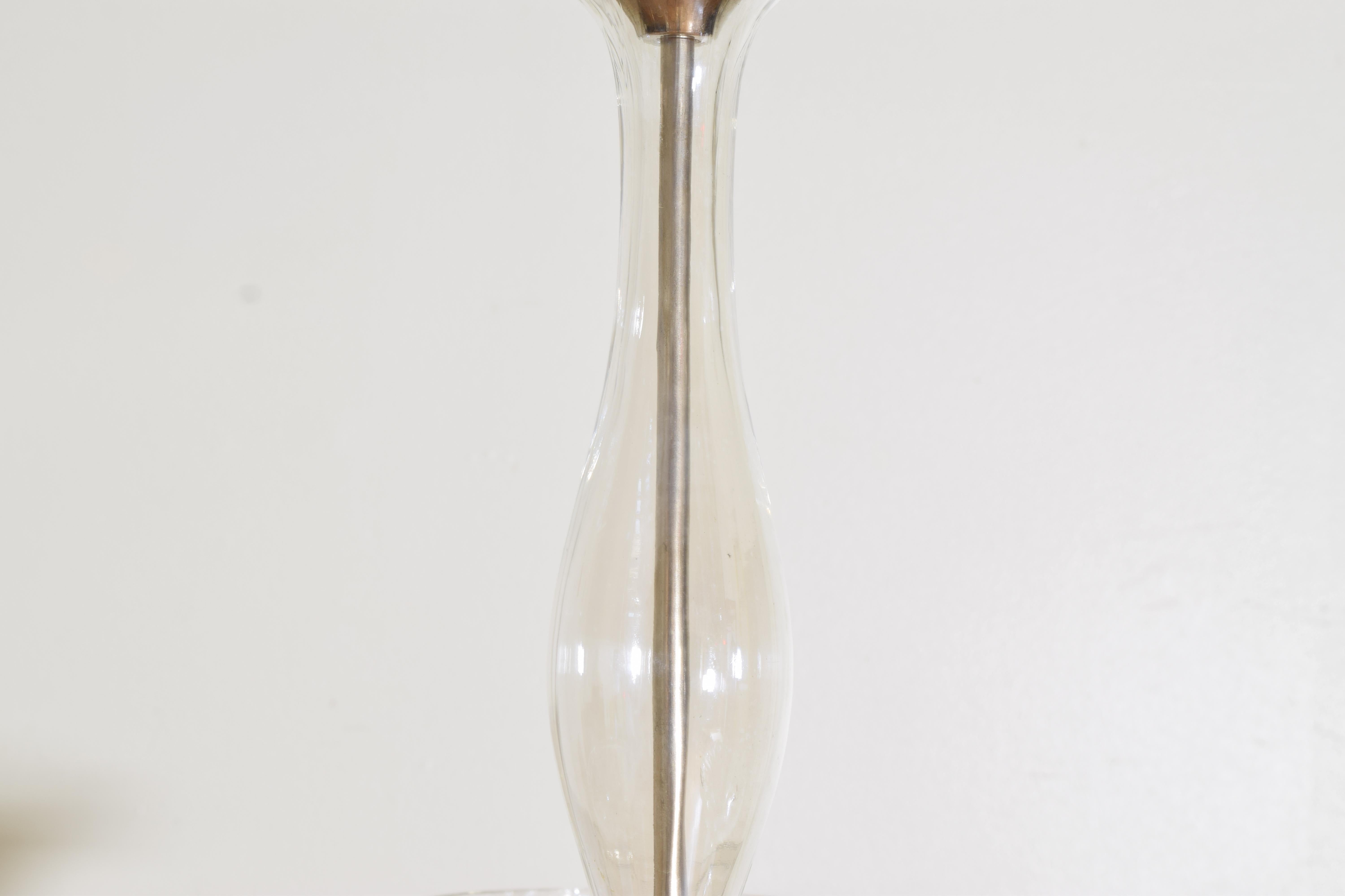 Mid-20th Century Italian, Murano, Blown Glass 3-Light Chandelier