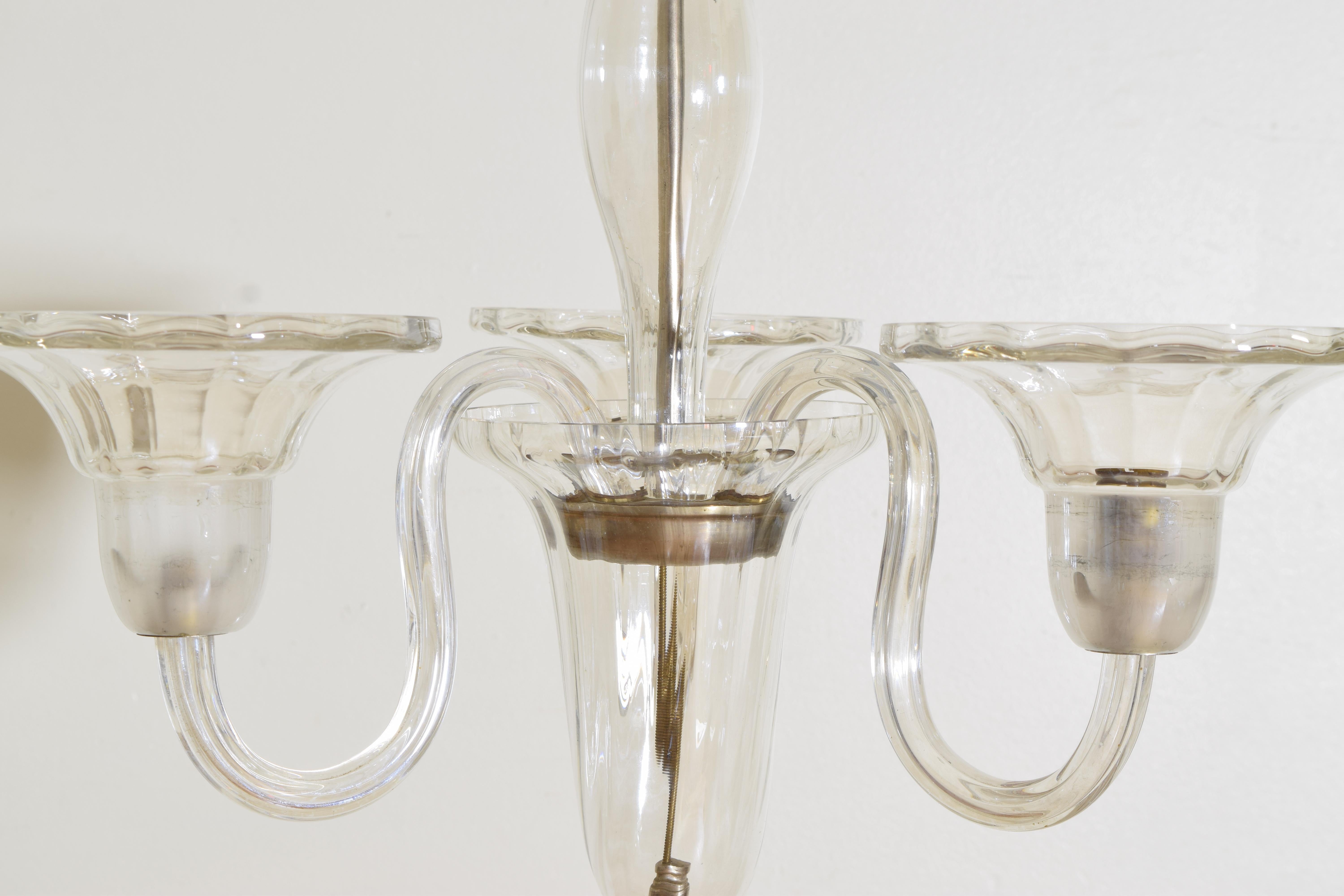 Italian, Murano, Blown Glass 3-Light Chandelier 2