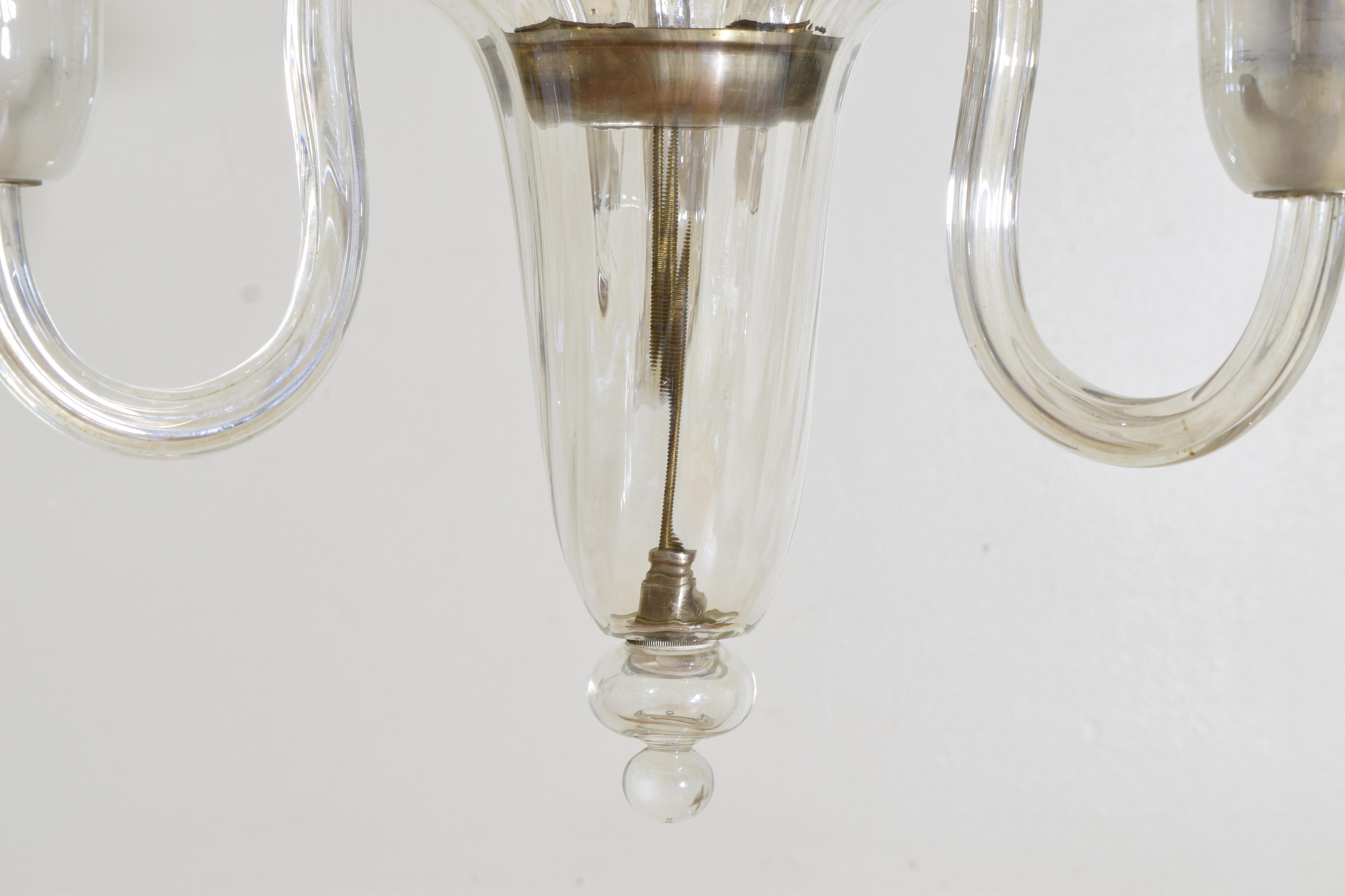 Italian, Murano, Blown Glass 3-Light Chandelier 3