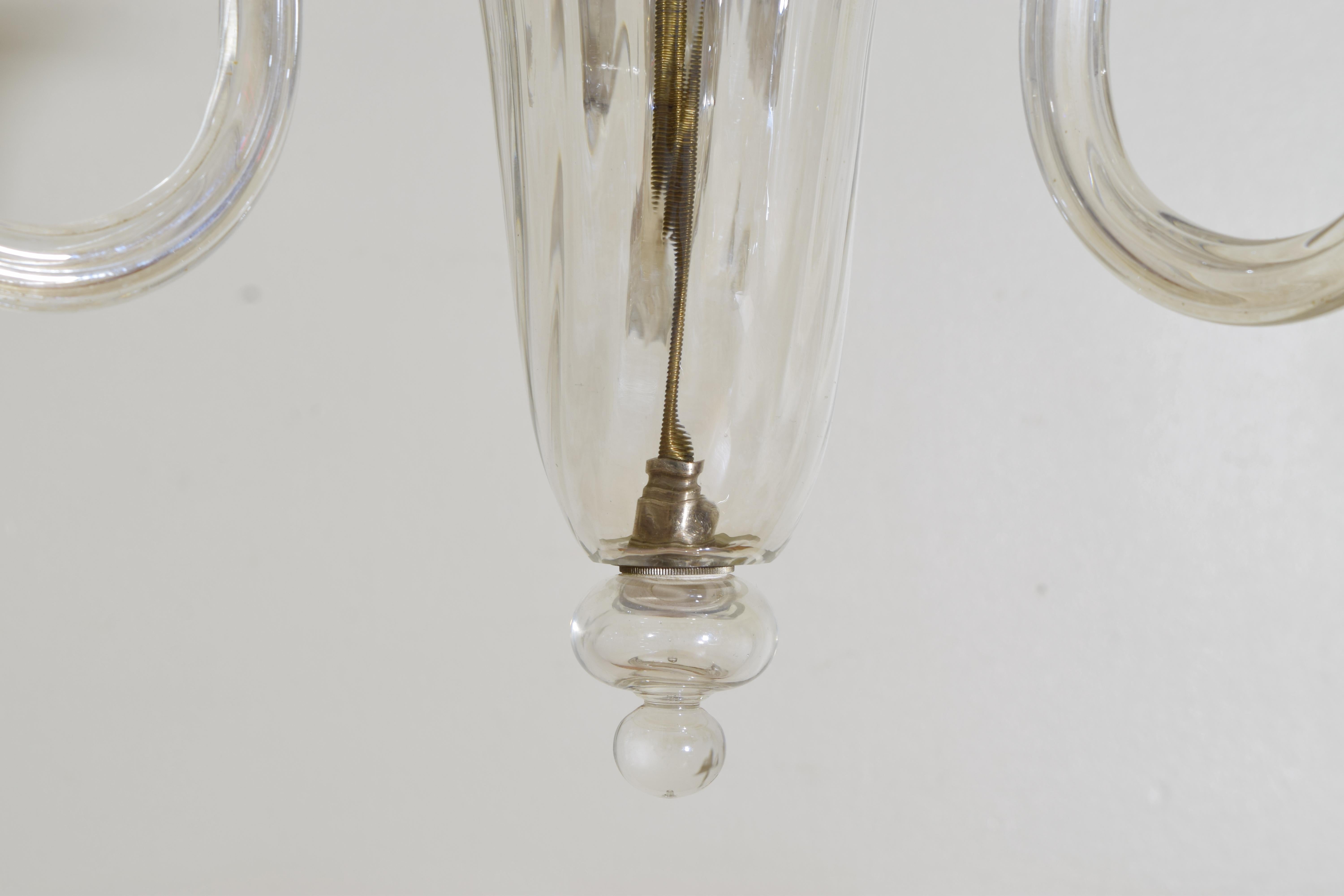 Italian, Murano, Blown Glass 3-Light Chandelier 4