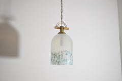 Italienisches Windlicht aus geblasenem Glas und Messing, Murano, ca. 1970er Jahre
