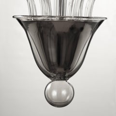 Italian Murano Blown Glass Chandelier, Essential, Minimalist, Elegance