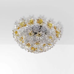 Italian, Murano, Blown Glass Flush Mount Fixture, circa 1970