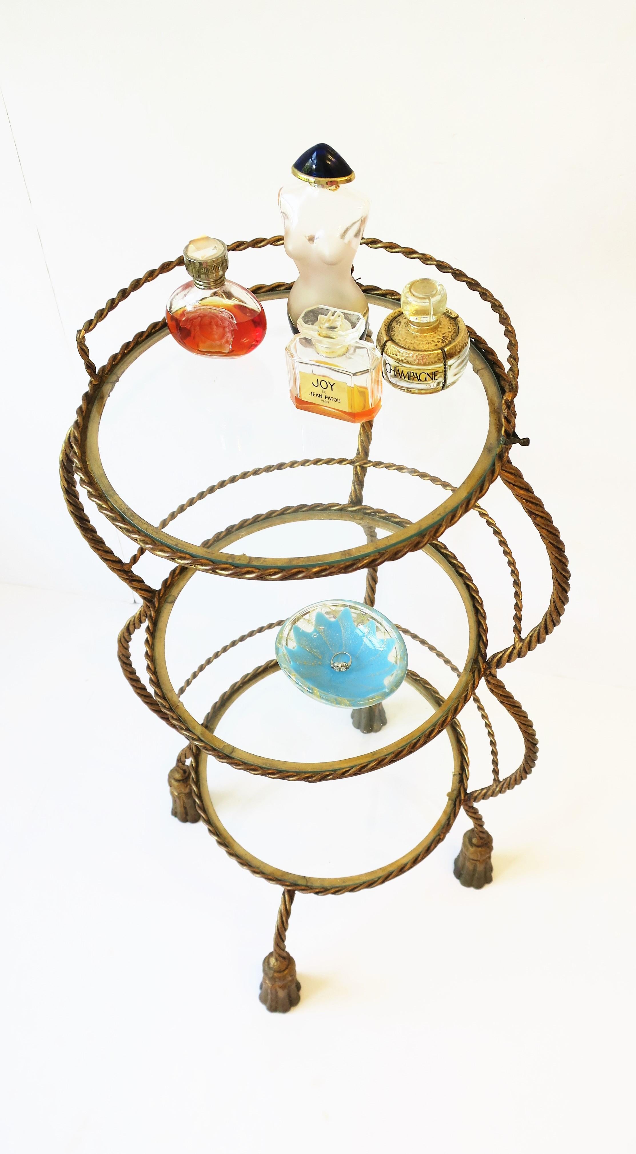 Ciotola in vetro artistico italiano di Murano oro e blu in vendita 2