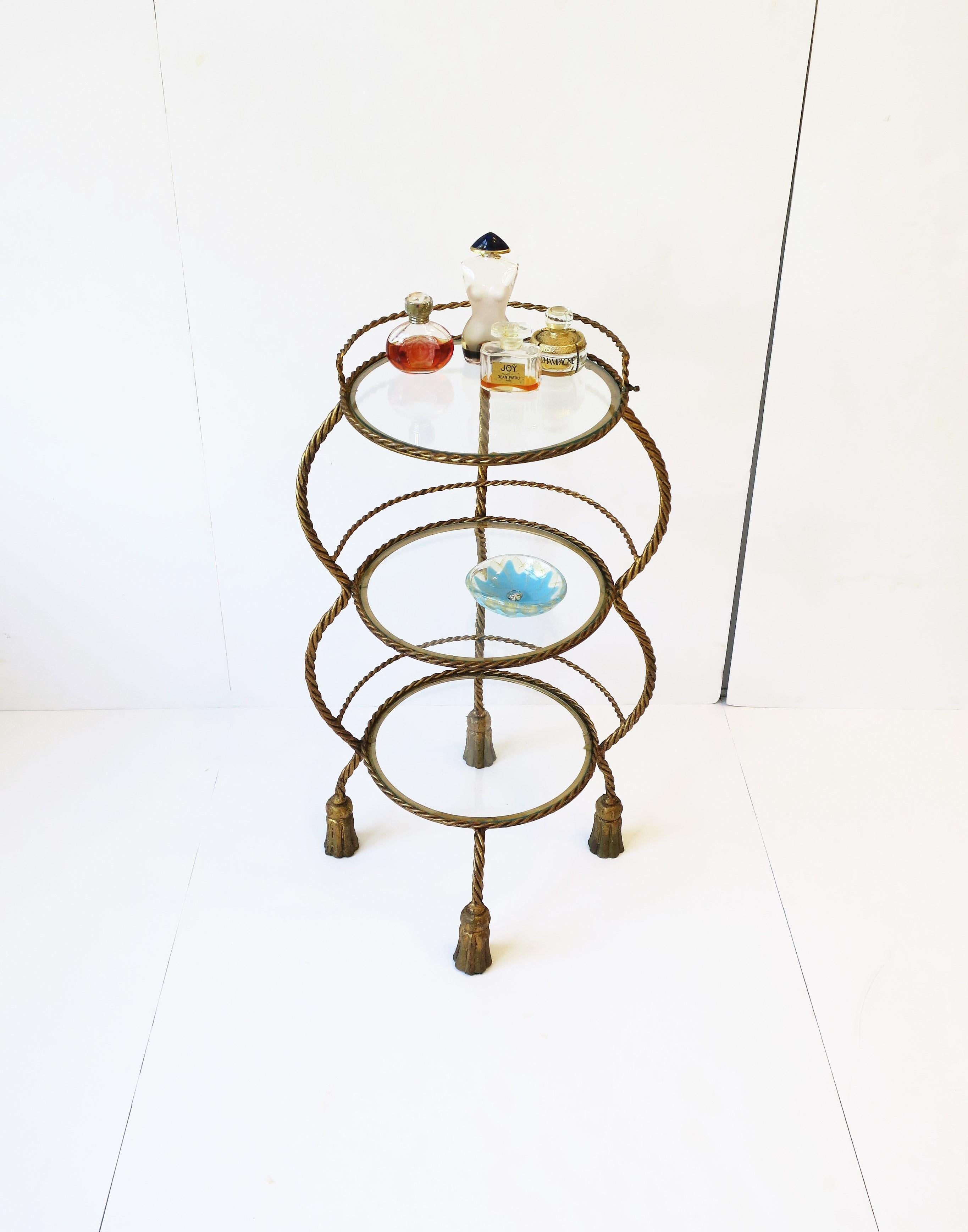 Ciotola in vetro artistico italiano di Murano oro e blu in vendita 1