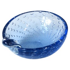 Italian Murano Blue Art Glass Bowl or Ashtray
