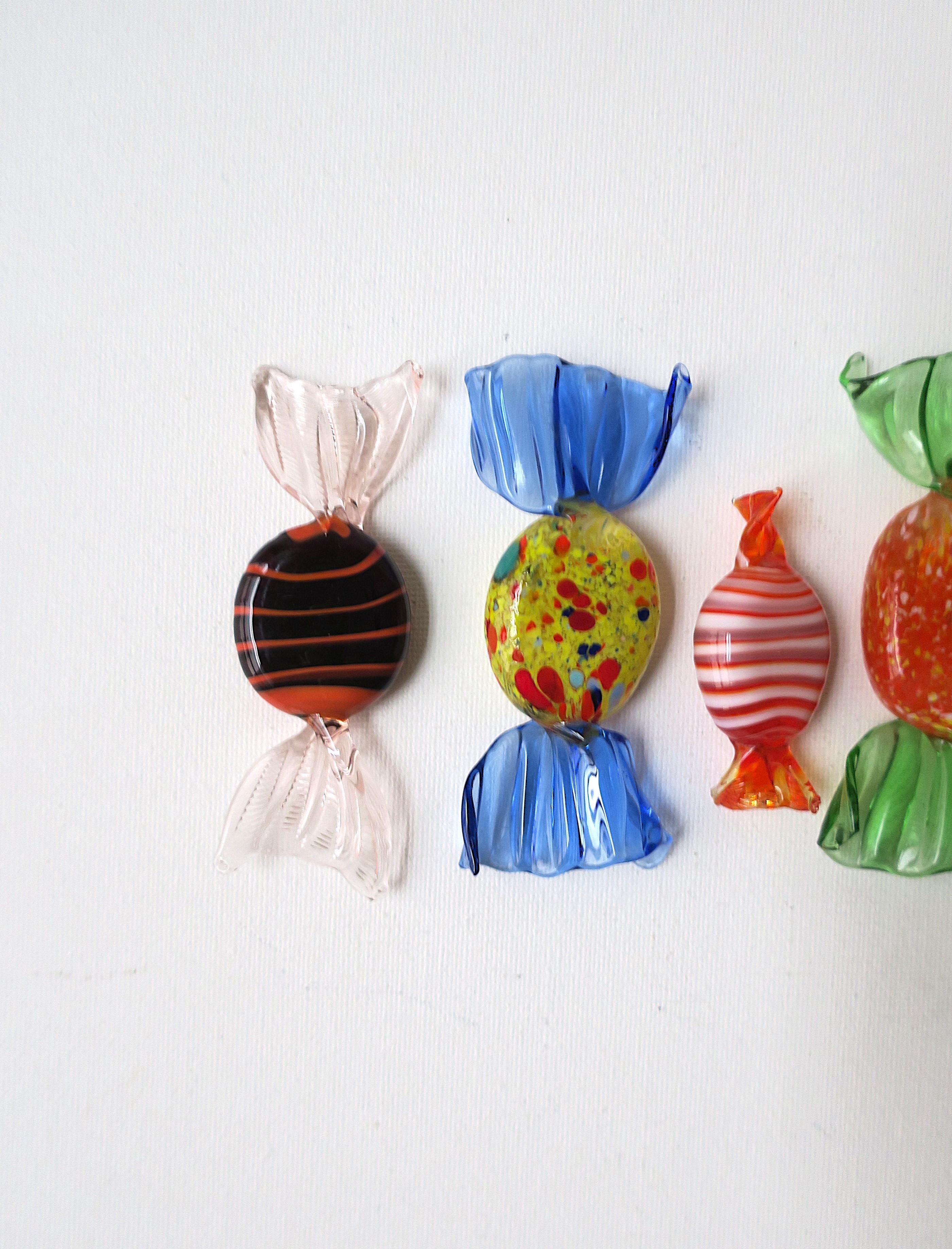 Art Glass Italian Murano Candy Sculptures For Sale