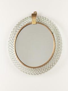 Italian Murano Carlo Scarpa Wall Mirror for Venini, Italy, 1950s
