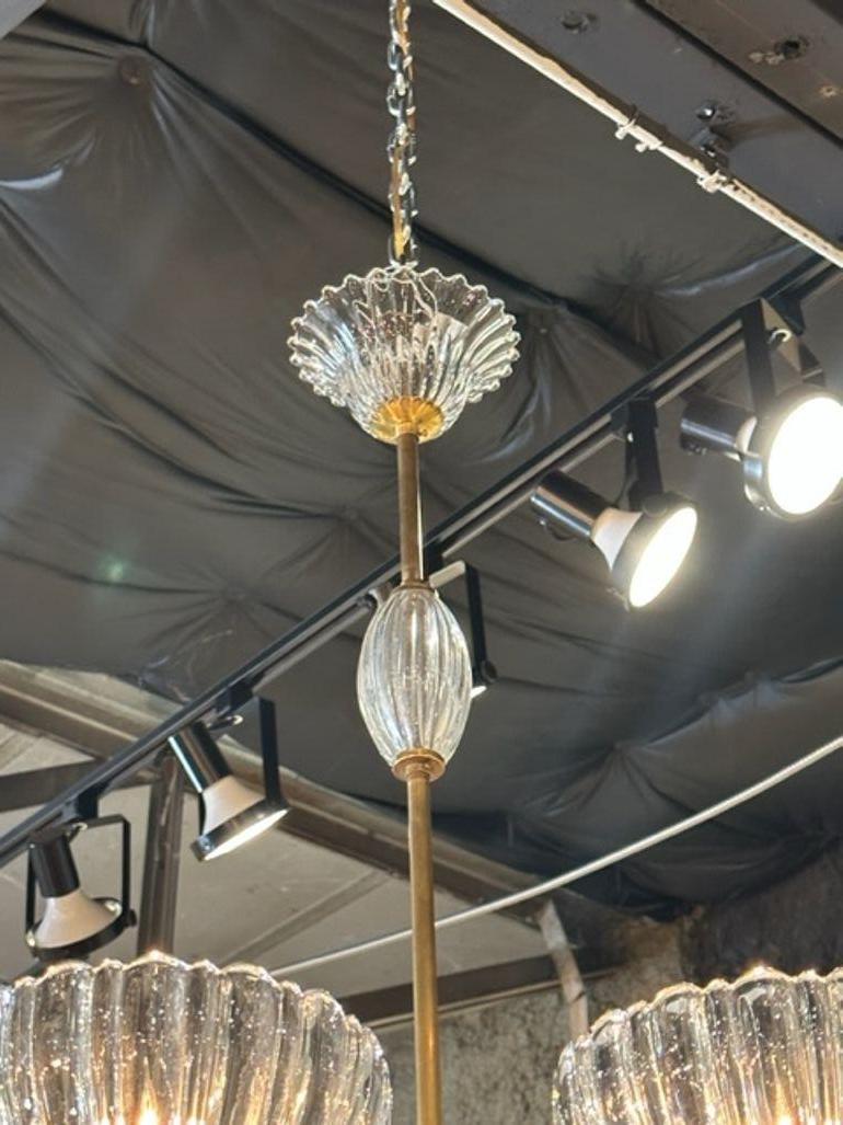 Italian Murano Chandelier after Barovier and Toso For Sale 2