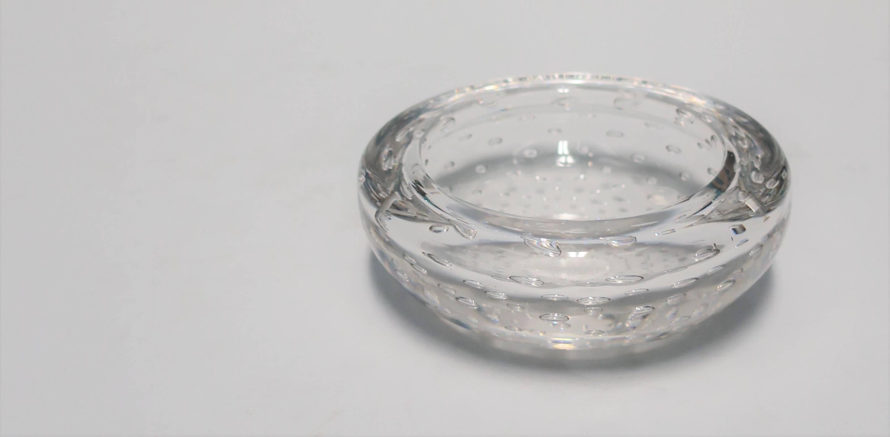 murano clear glass bowl