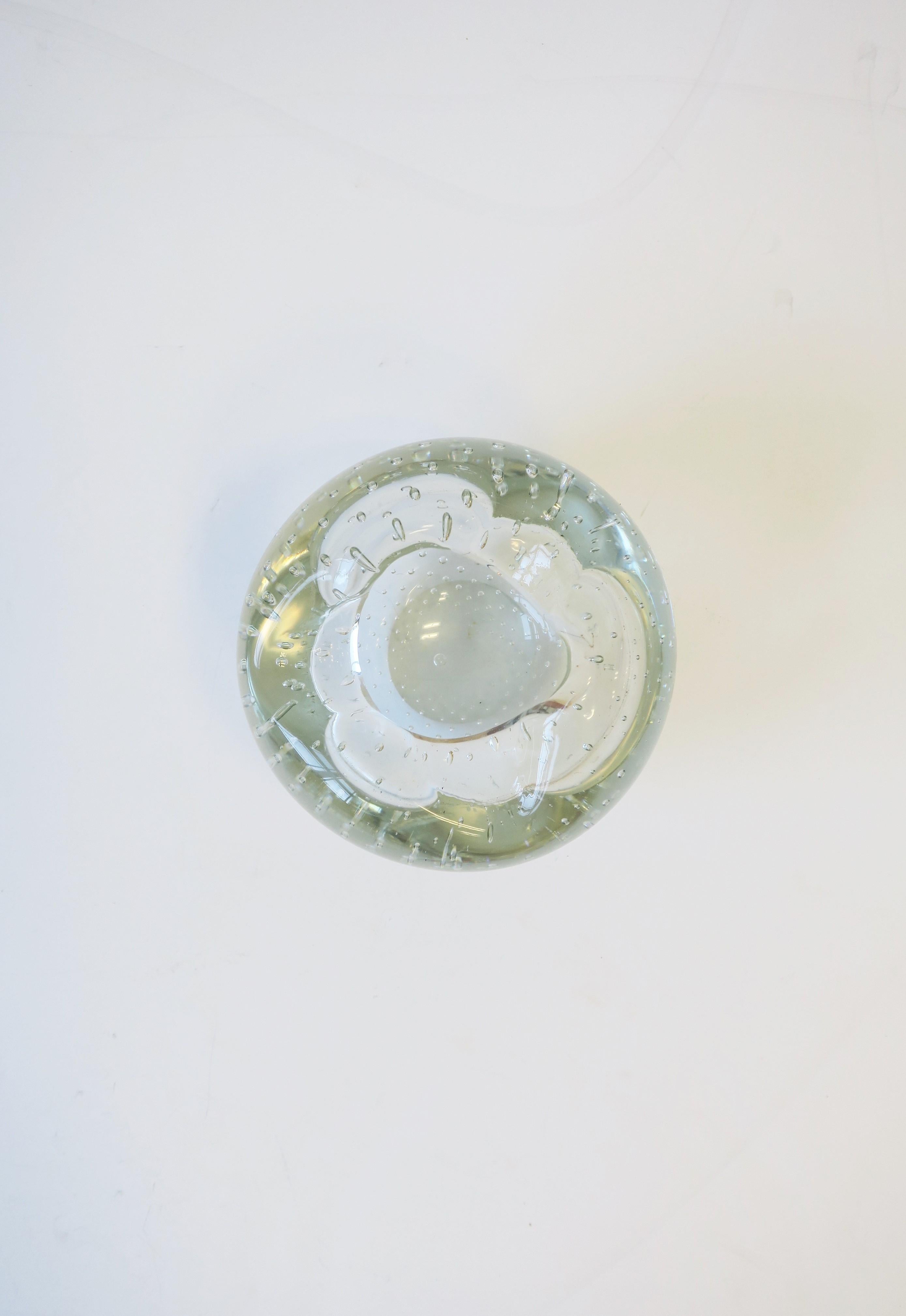 Italian Murano Clear Art Glass Vase or Decorative Object 8