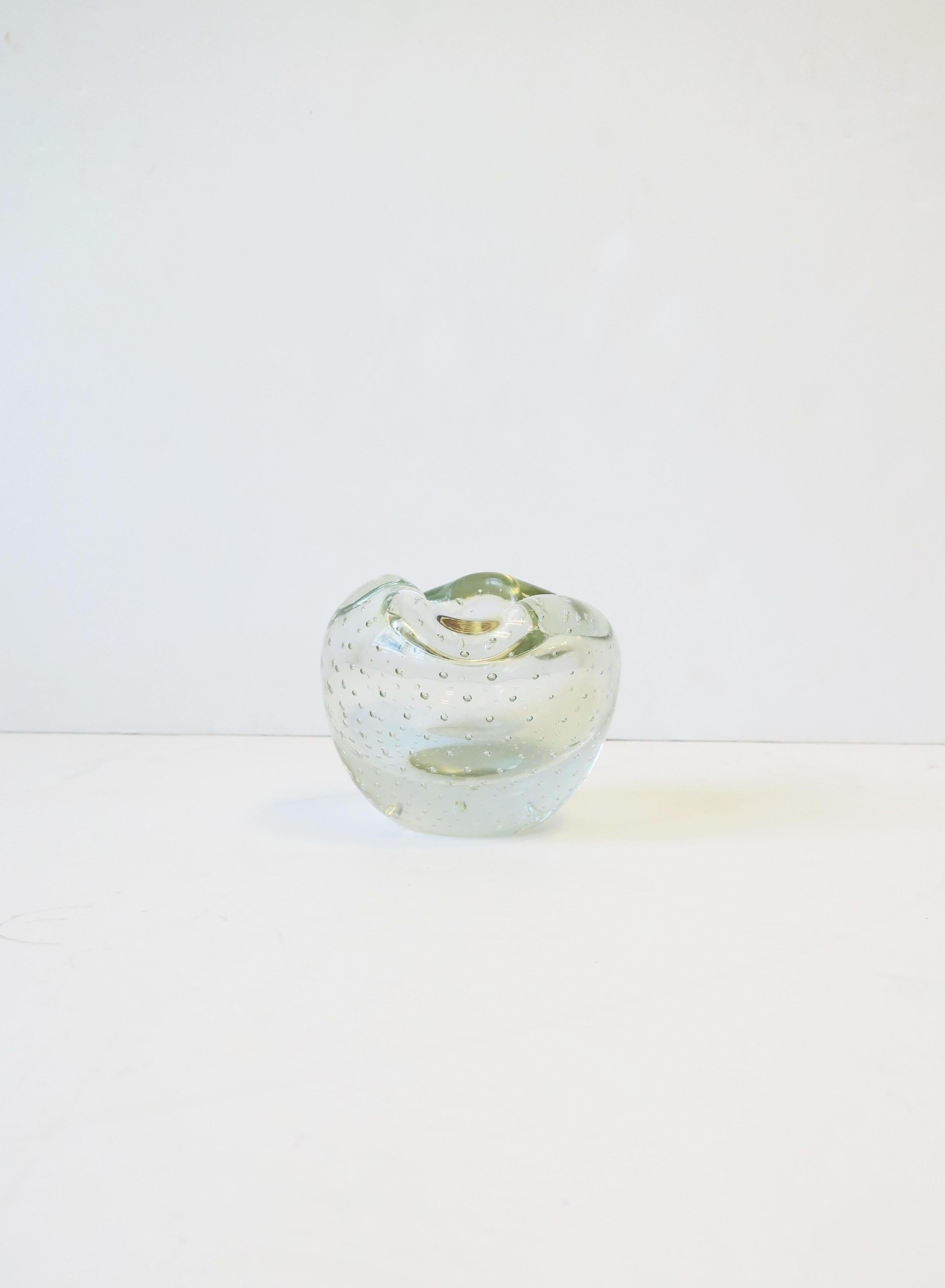 Italian Murano Clear Art Glass Vase or Decorative Object In Good Condition In New York, NY