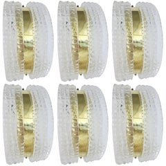 Six Croc Sconces by Barovier e Toso FINAL CLEARANCE SALE