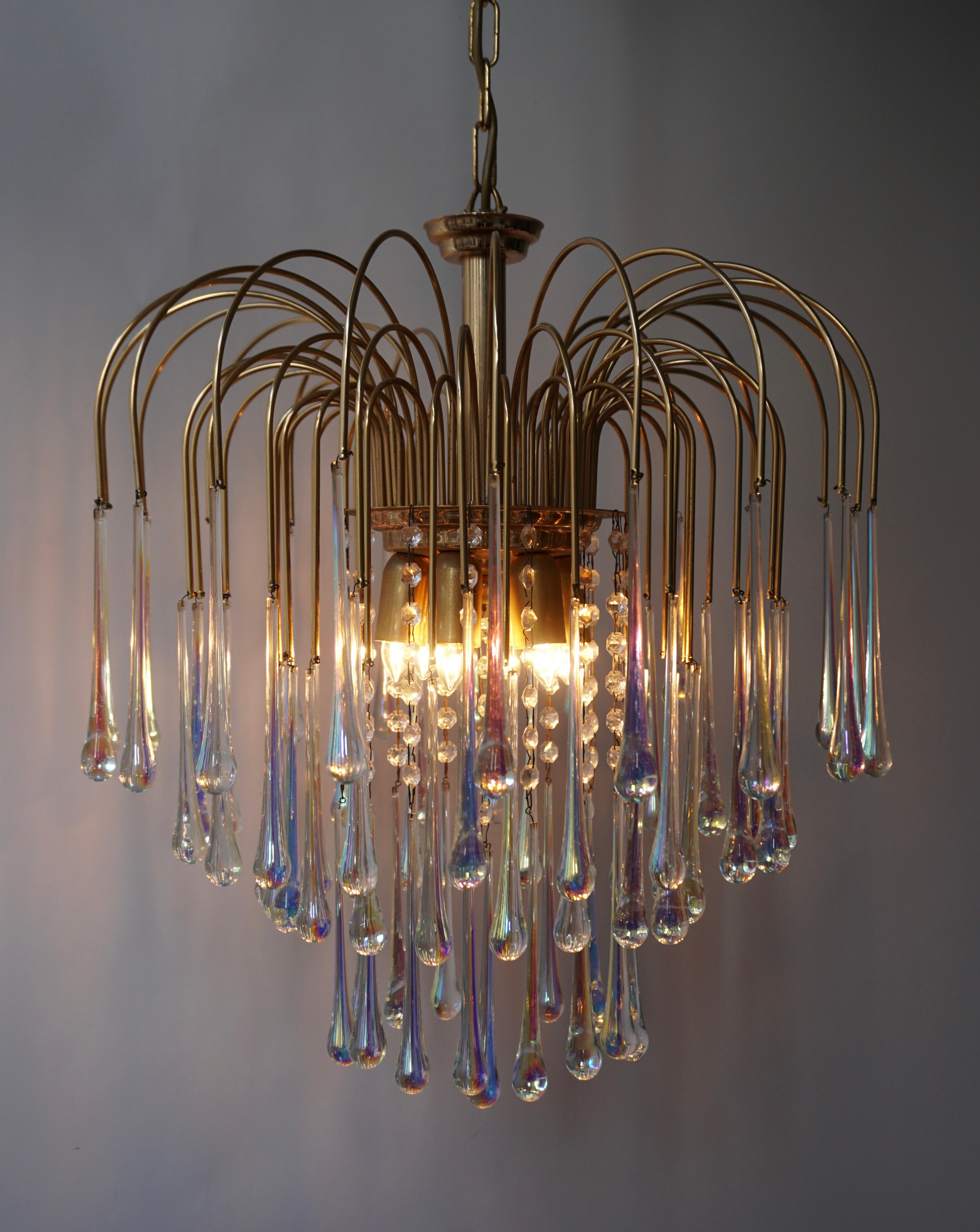 murano glass teardrop chandelier